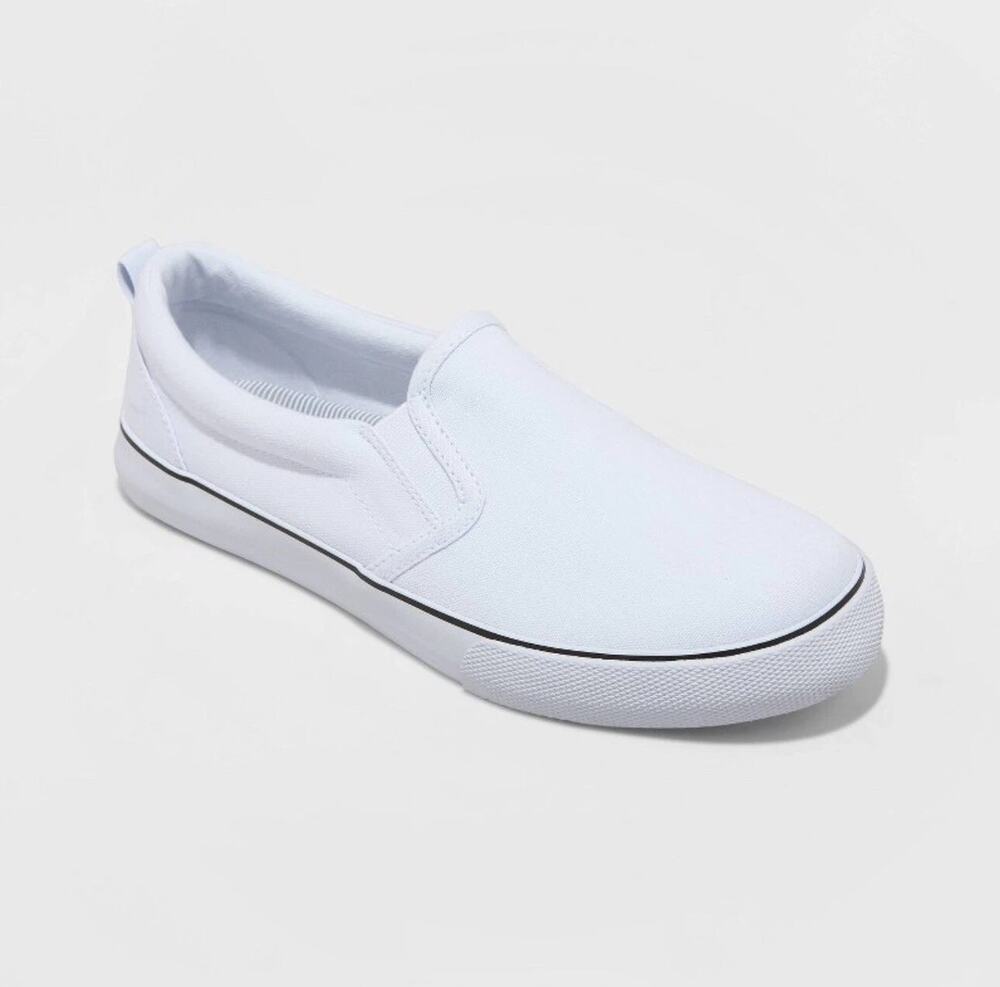 Women's Millie Twin Gore Slip-On Sneakers - A New Day - White